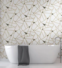 Black & White Resource Library Prismatic Wallpaper - Gold & Black