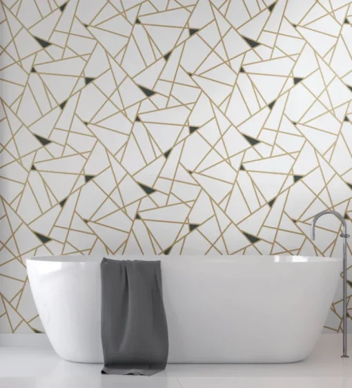 Black & White Resource Library Prismatic Wallpaper - Gold & Black