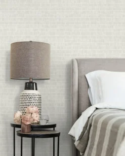 Black & White Resource Library Horizontal Hash Marks Wallpaper - Gray