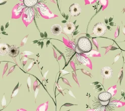 Blooms Second Edition Dream Blossom Wallpaper - Light Green