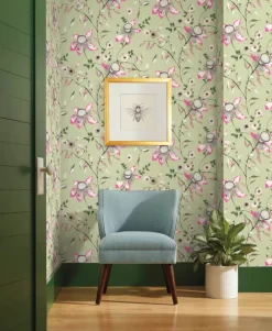 Blooms Second Edition Dream Blossom Wallpaper - Light Green