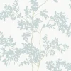 Blooms Second Edition Lunaria Silhouette Wallpaper - Cloud Blue