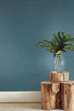 Blooms Second Edition Makasa Sisal Wallpaper - Blue