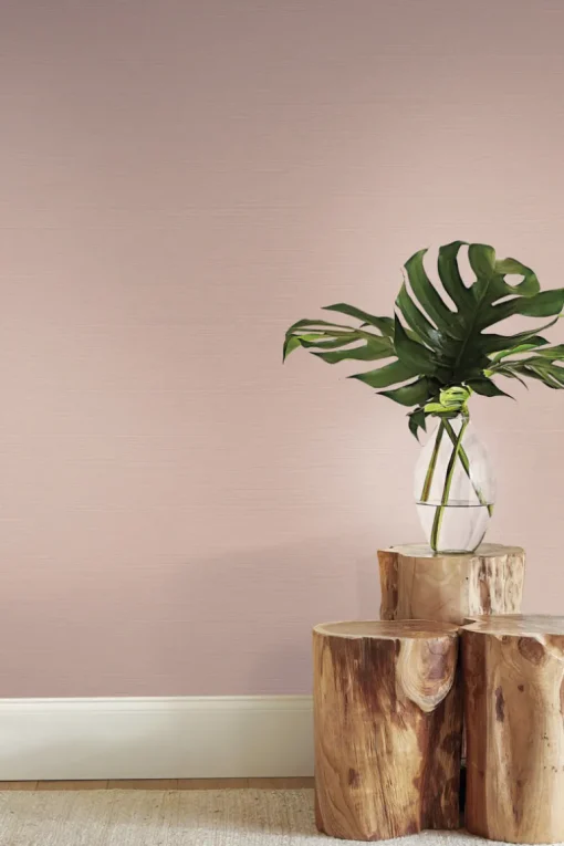 Blooms Second Edition Makasa Sisal Wallpaper - Blush