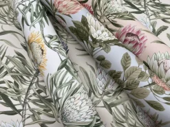 Blooms Second Edition Protea Wallpaper - Cream & Blue