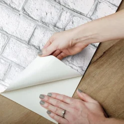 Brick Peel & Stick Wallpaper - White