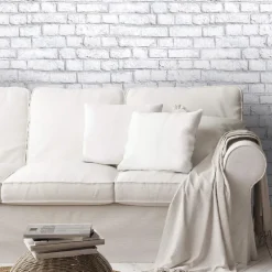 Brick Peel & Stick Wallpaper - White
