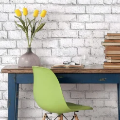 Brick Peel & Stick Wallpaper - White