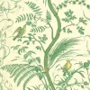 Brunschwig & Fils Bird and Thistle Wallpaper - Green