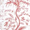 Brunschwig & Fils Bird and Thistle Wallpaper - Red
