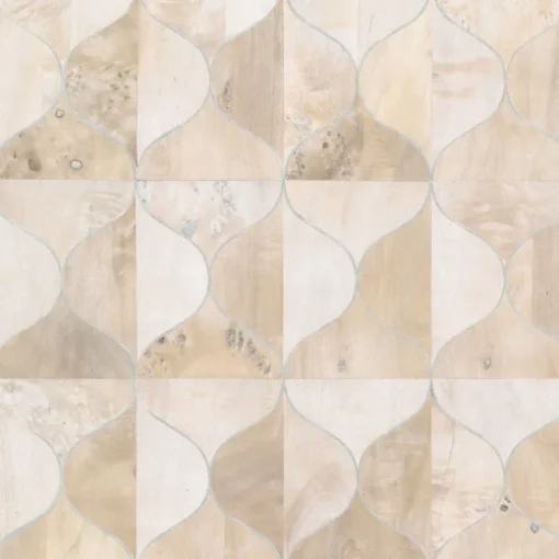 Candice Olson After 8 Burlwood Ogee Wallpaper - White
