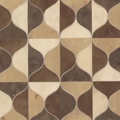 Candice Olson After 8 Burlwood Ogee Wallpaper - Warm Neutral