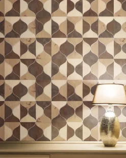 Candice Olson After 8 Burlwood Ogee Wallpaper - Warm Neutral