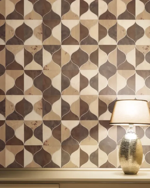 Candice Olson After 8 Burlwood Ogee Wallpaper - Warm Neutral