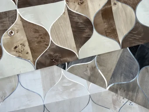Candice Olson After 8 Burlwood Ogee Wallpaper - Black & Taupe & Gray