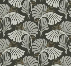 Candice Olson After 8 Dancing Leaves Wallpaper - Black