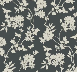 Candice Olson After 8 Flutter Vine Wallpaper - Gray