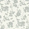 Candice Olson After 8 Flutter Vine Wallpaper - White & Silver
