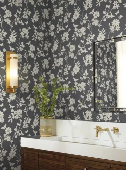 Candice Olson After 8 Flutter Vine Wallpaper - Gray