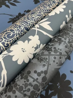 Candice Olson After 8 Flutter Vine Wallpaper - Gray