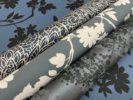 Candice Olson After 8 Flutter Vine Wallpaper - Gray