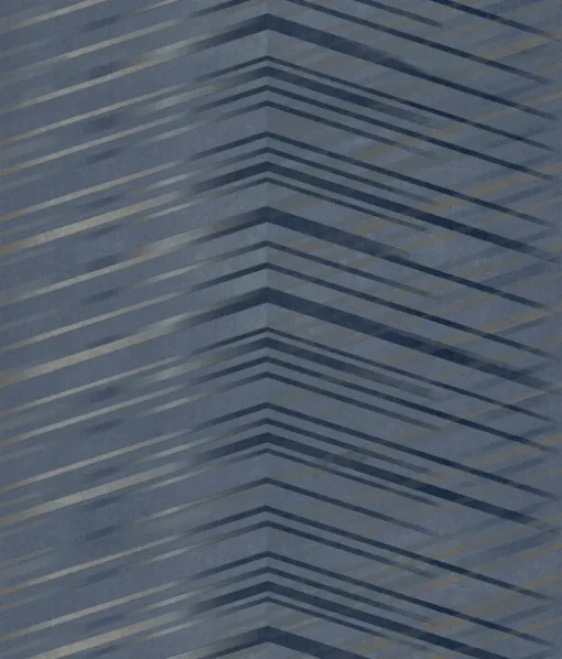 Candice Olson After 8 Glistening Chevron Wallpaper - Navy