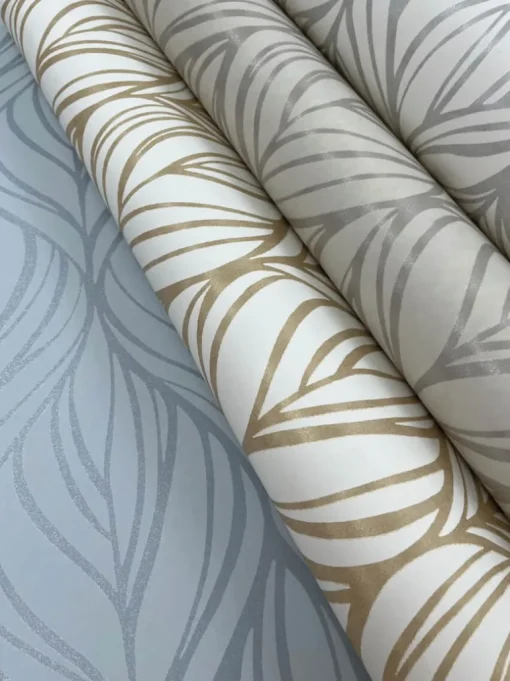 Candice Olson After 8 Palma Wallpaper - Blue & Silver