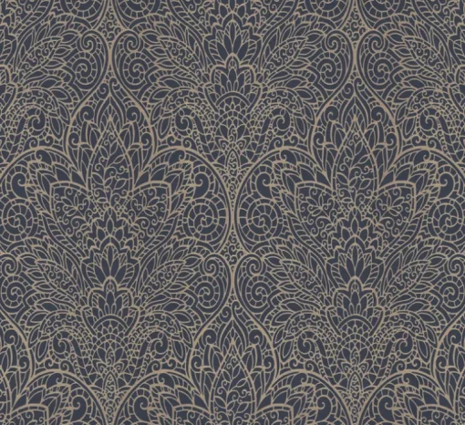 Candice Olson After 8 Paradise Wallpaper - Navy & Gold