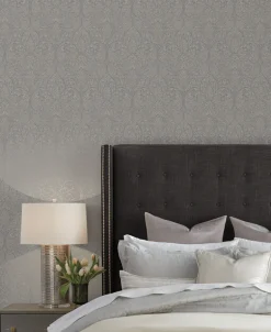 Candice Olson After 8 Paradise Wallpaper - Dark Taupe & Silver
