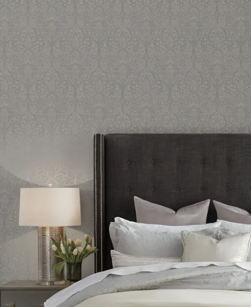 Candice Olson After 8 Paradise Wallpaper - Dark Taupe & Silver