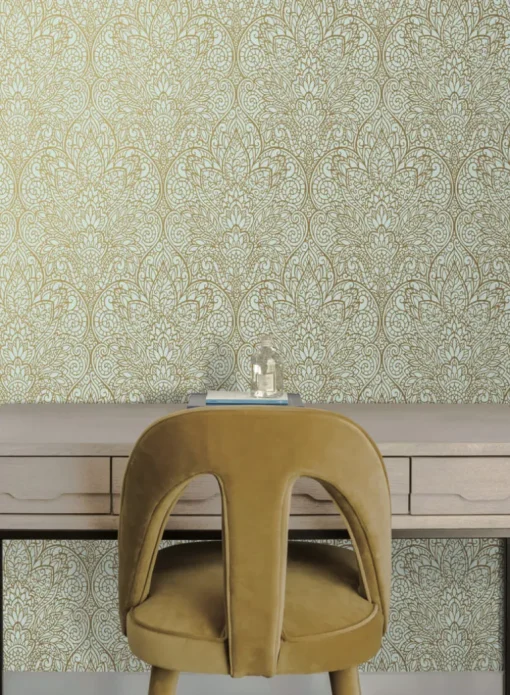 Candice Olson After 8 Paradise Wallpaper - Blue & Gold