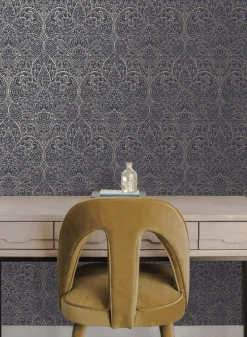 Candice Olson After 8 Paradise Wallpaper - Navy & Gold