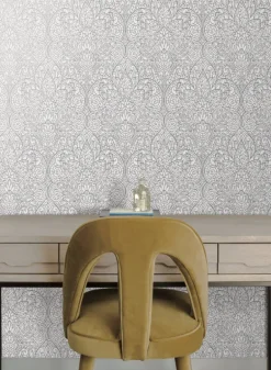 Candice Olson After 8 Paradise Wallpaper - White & Silver