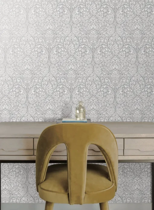 Candice Olson After 8 Paradise Wallpaper - White & Silver