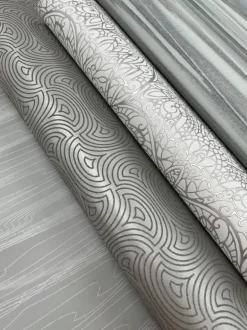 Candice Olson After 8 Paradise Wallpaper - White & Silver