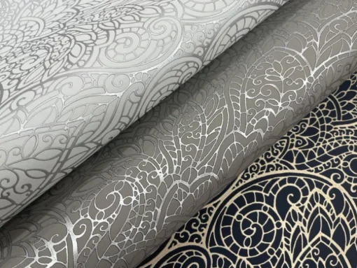 Candice Olson After 8 Paradise Wallpaper - Dark Taupe & Silver