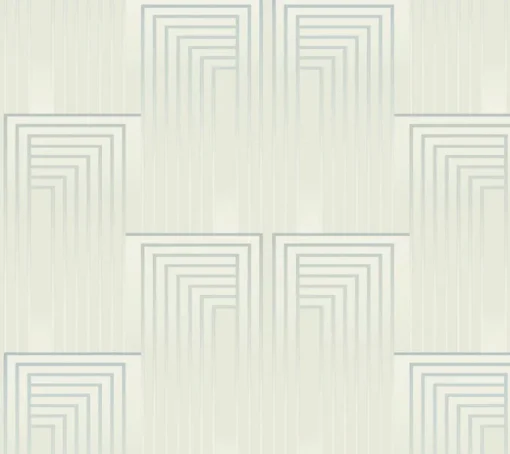 Candice Olson After 8 Vanishing Wallpaper - Dusty Blue & Silver