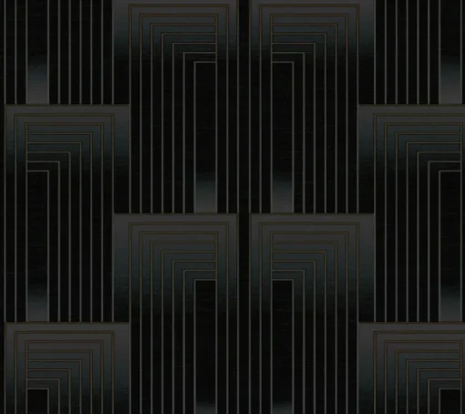 Candice Olson After 8 Vanishing Wallpaper - Black & Copper
