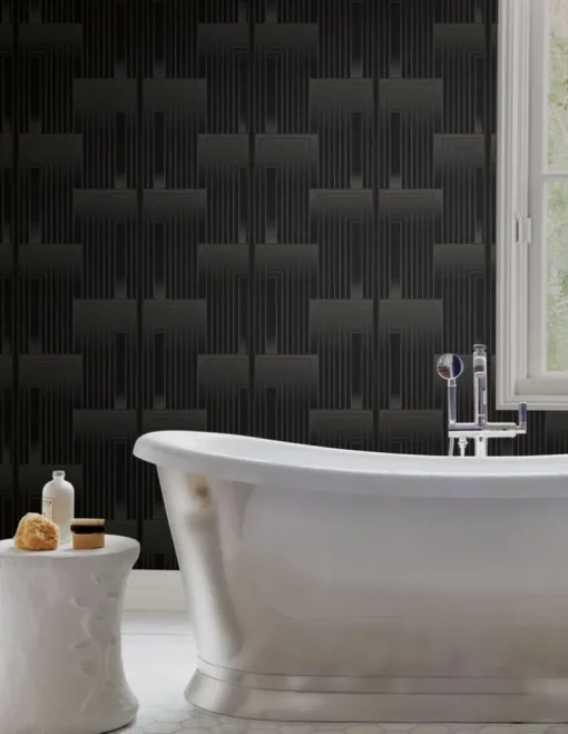 Candice Olson After 8 Vanishing Wallpaper - Black & Copper