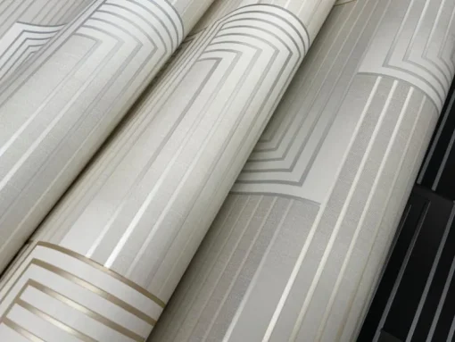 Candice Olson After 8 Vanishing Wallpaper - Silver & Gold