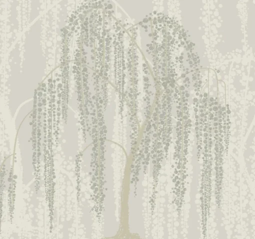 Candice Olson After 8 Willow Glow Wallpaper - Light Taupe