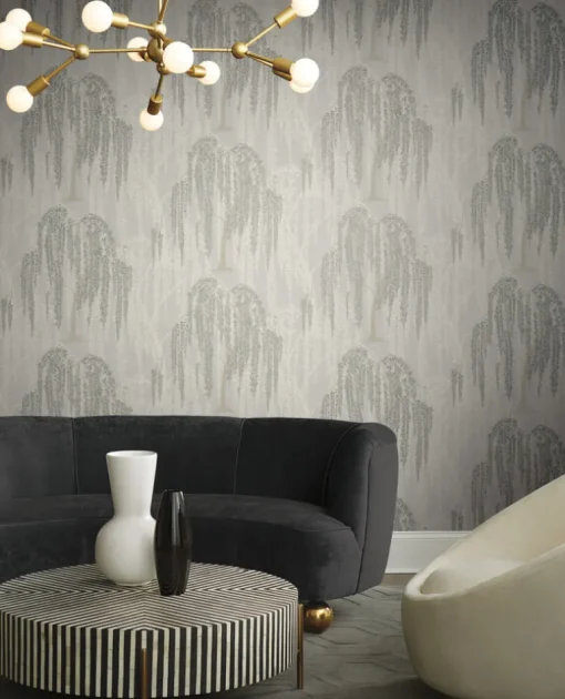 Candice Olson After 8 Willow Glow Wallpaper - Light Taupe