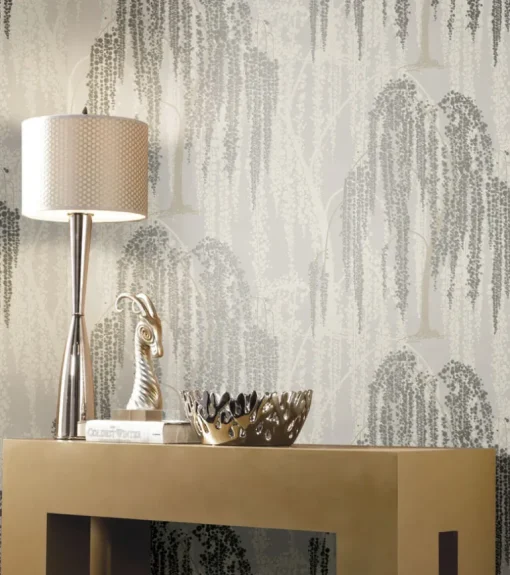 Candice Olson After 8 Willow Glow Wallpaper - Light Taupe