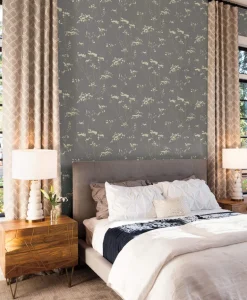 Candice Olson Botanical Dreams Enchanted Wallpaper - Light Gray