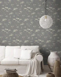 Candice Olson Botanical Dreams Enchanted Wallpaper - Light Gray