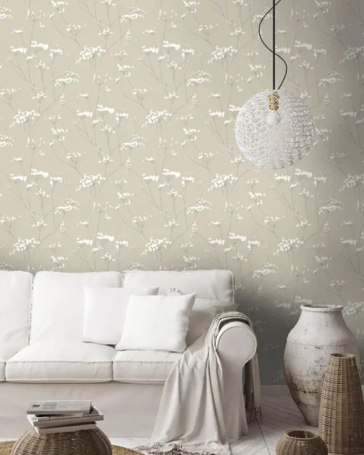 Candice Olson Botanical Dreams Enchanted Wallpaper - Tan
