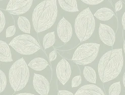 Candice Olson Casual Elegance Contoured Leaves Wallpaper - Green
