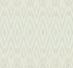Candice Olson Casual Elegance Diamond Marquise Wallpaper - Blue & Neutral