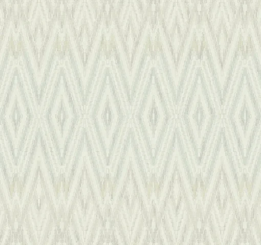Candice Olson Casual Elegance Diamond Marquise Wallpaper - Blue & Neutral