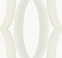 Candice Olson Casual Elegance Progression Ogee Wallpaper - White